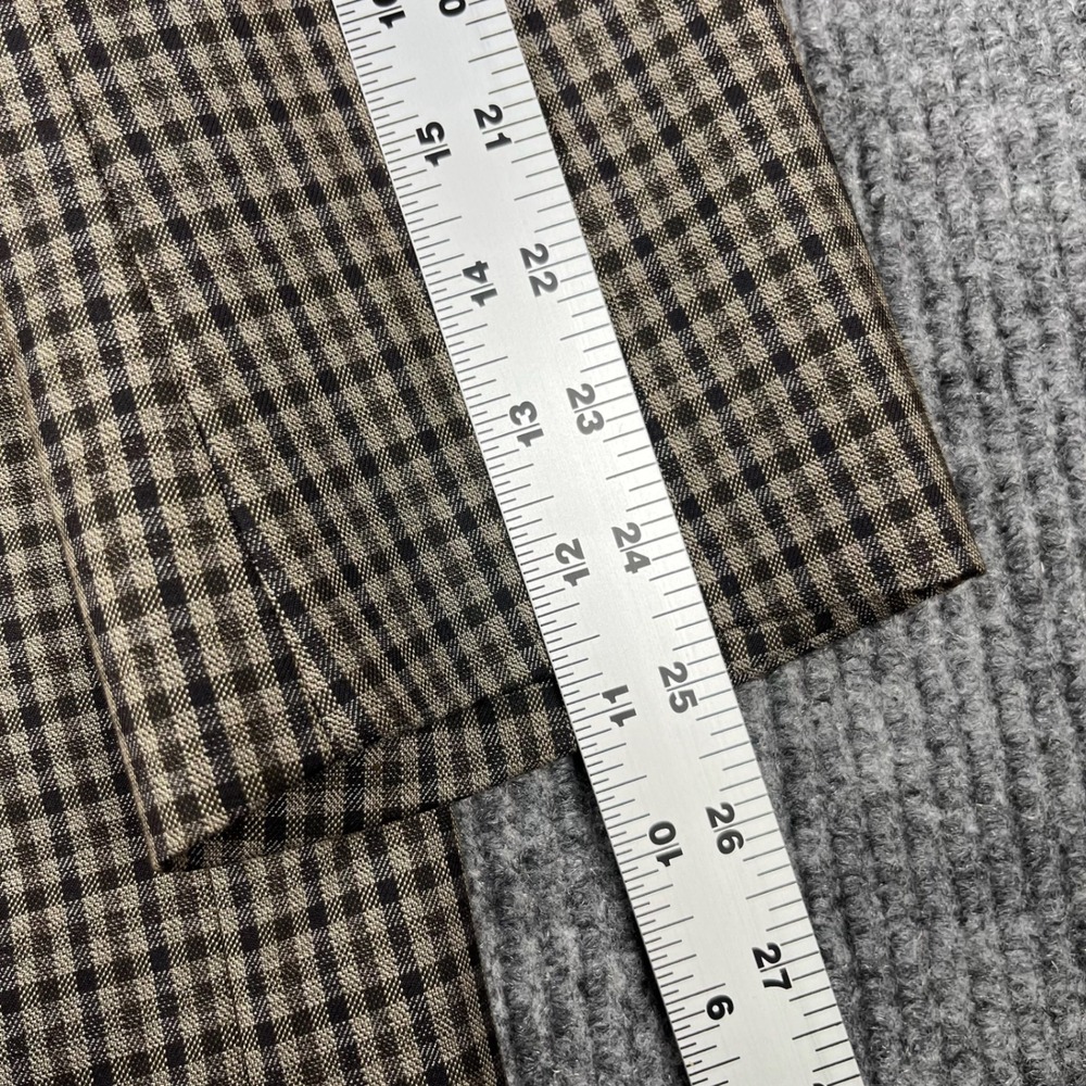 Lauren Ralph Lauren Sport Coat Mens 42R Brown Plaid Blazer Classic Two Button - Picture 14 of 14